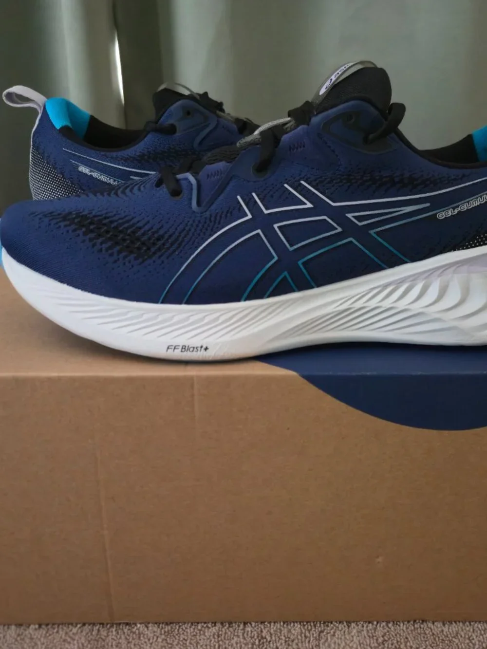 ASICS GEL-Cumulus 25 Running Shoes Indigo Blue Island Blue Men's 14 1011B621 Box